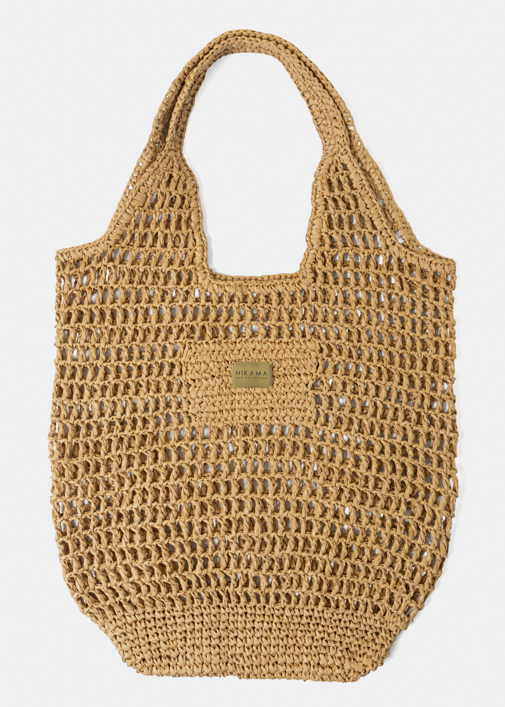 Brown Knitted Tote Bag